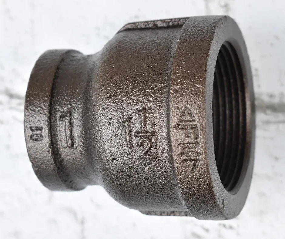 Pipe Reducer Coupling 1 Inch x 1 1/2 Inch, Custom Powder Coated
