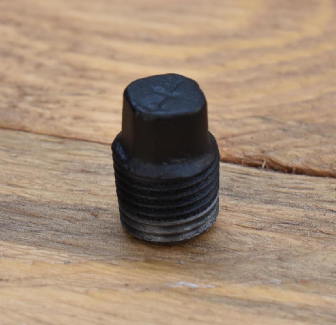 Galvanized Pipe Plug 1/4 Inch, Custom Powder Coated