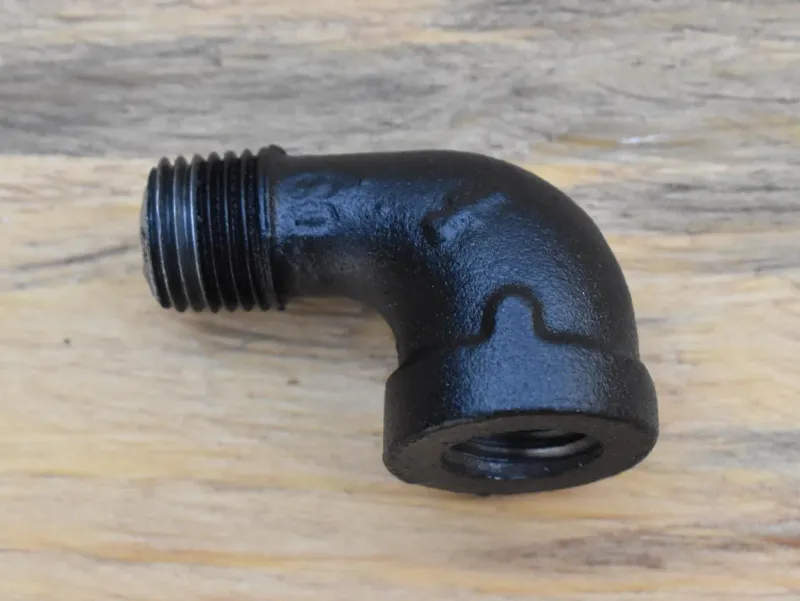 Galvanized Pipe Street Elbow 90 Degree 1/4 Inch, Custom Powder Coated