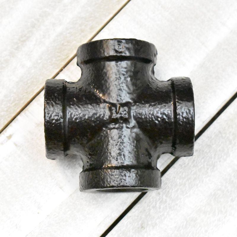 Pipe Cross 3/8 Inch, Custom Powder Coated