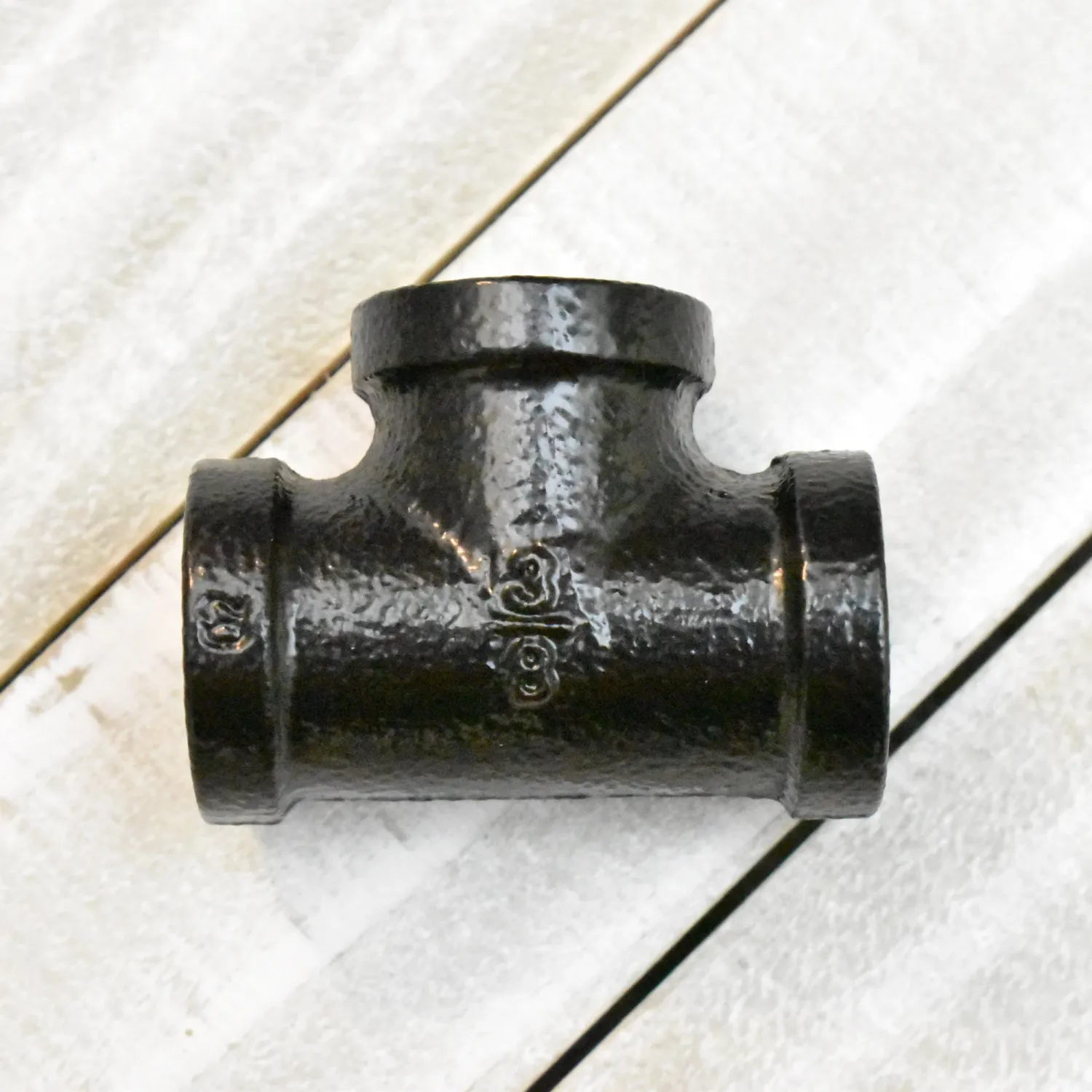 Pipe Tee 3/8 Inch, Custom Powder Coated