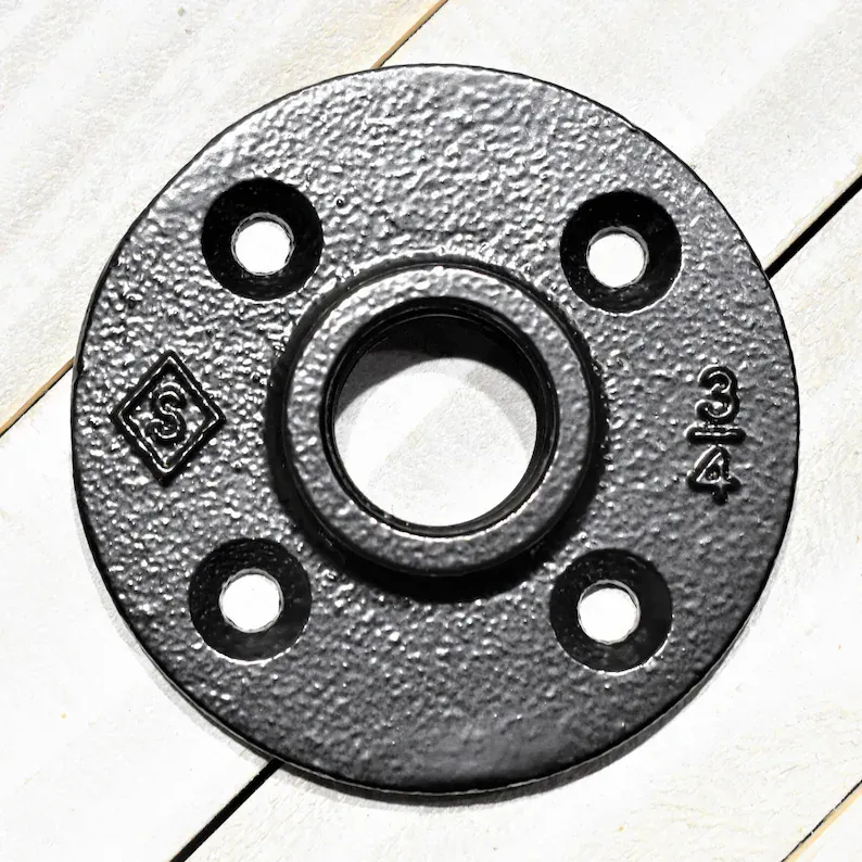 Pipe Floor Flange 3/4 Inch Pipe Fitting, Custom Powder Coated