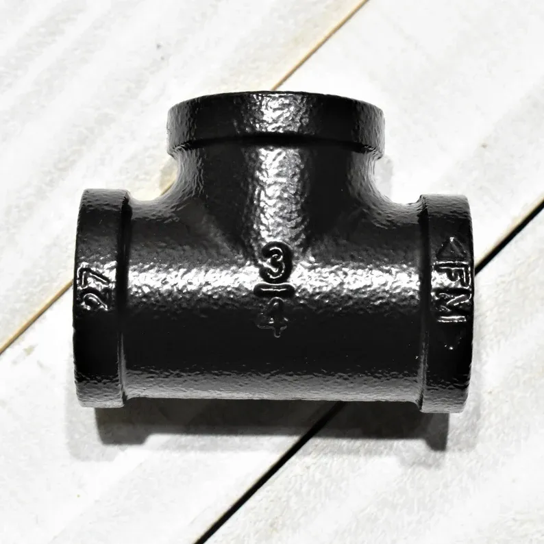 Pipe Tee 3/4 Inch, Custom Powder Coated