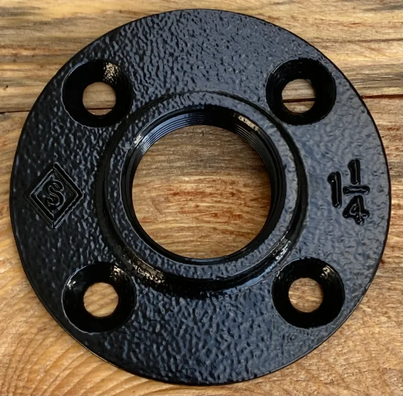 Pipe Floor Flange 1 1/4 Inch, Custom Powder Coated