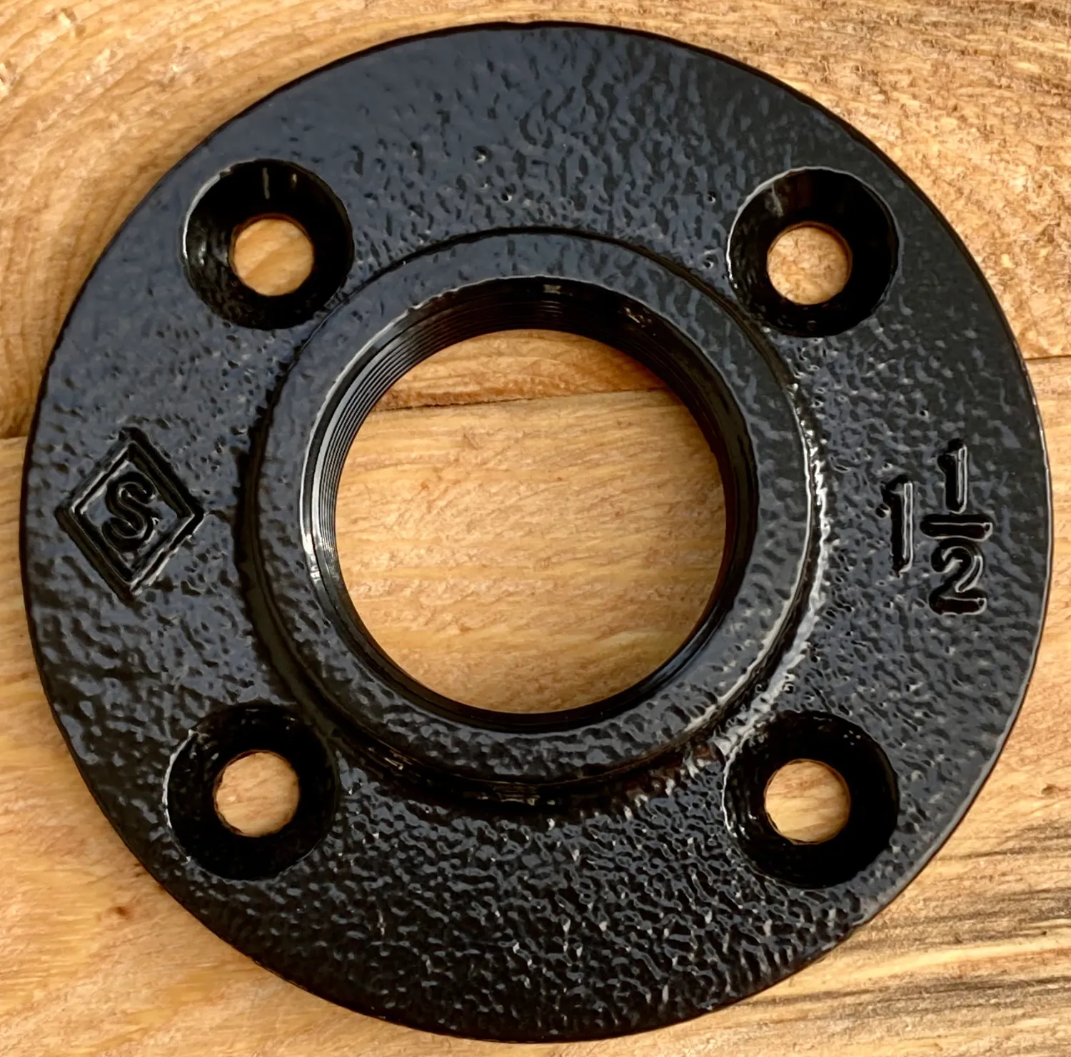 Pipe Floor Flange 1 1/2 Inch, Custom Powder Coated