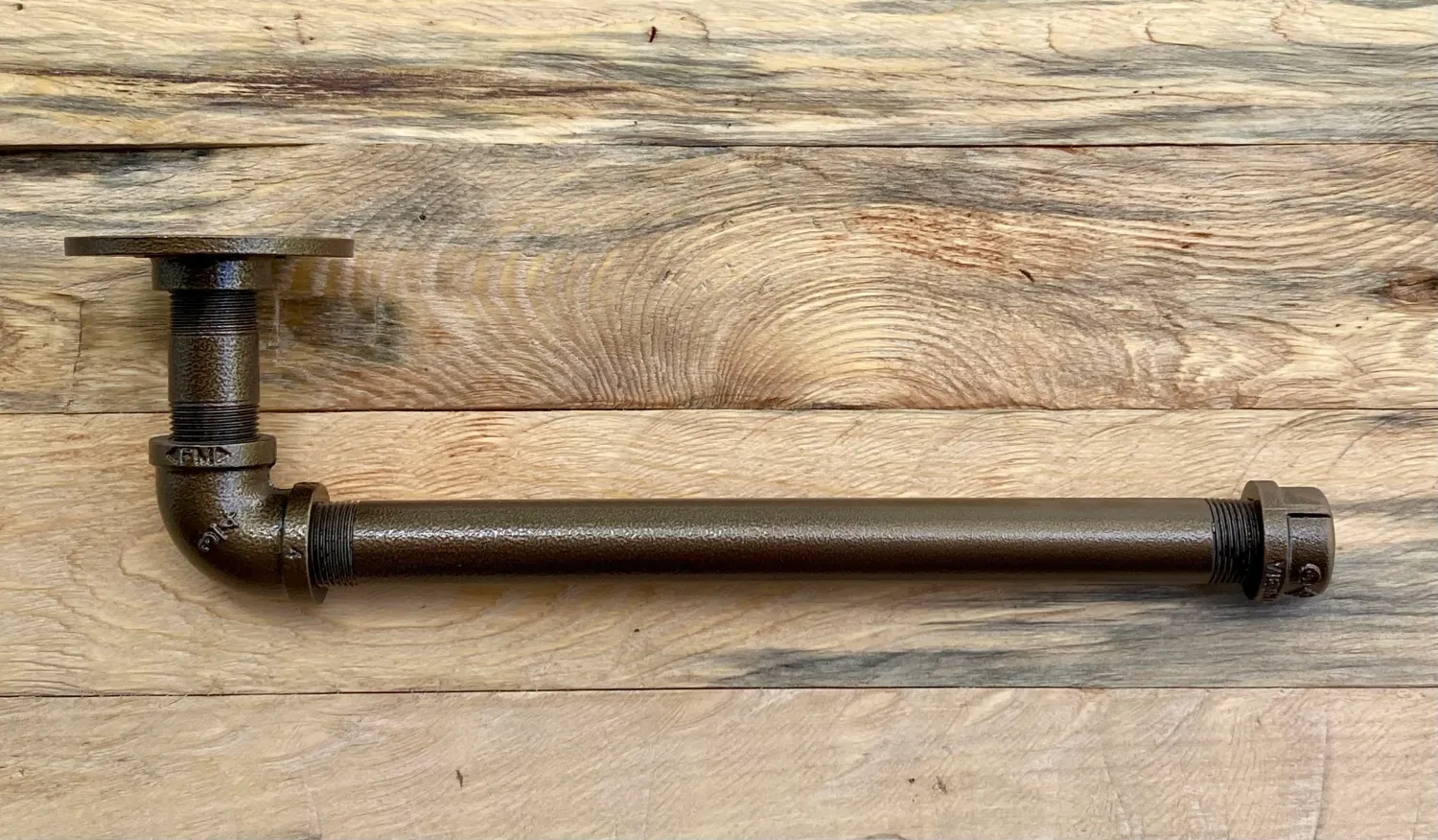Industrial Pipe Paper Towel Holder, Custom Powder Coated, Rustic Bar or Kitchen Decor
