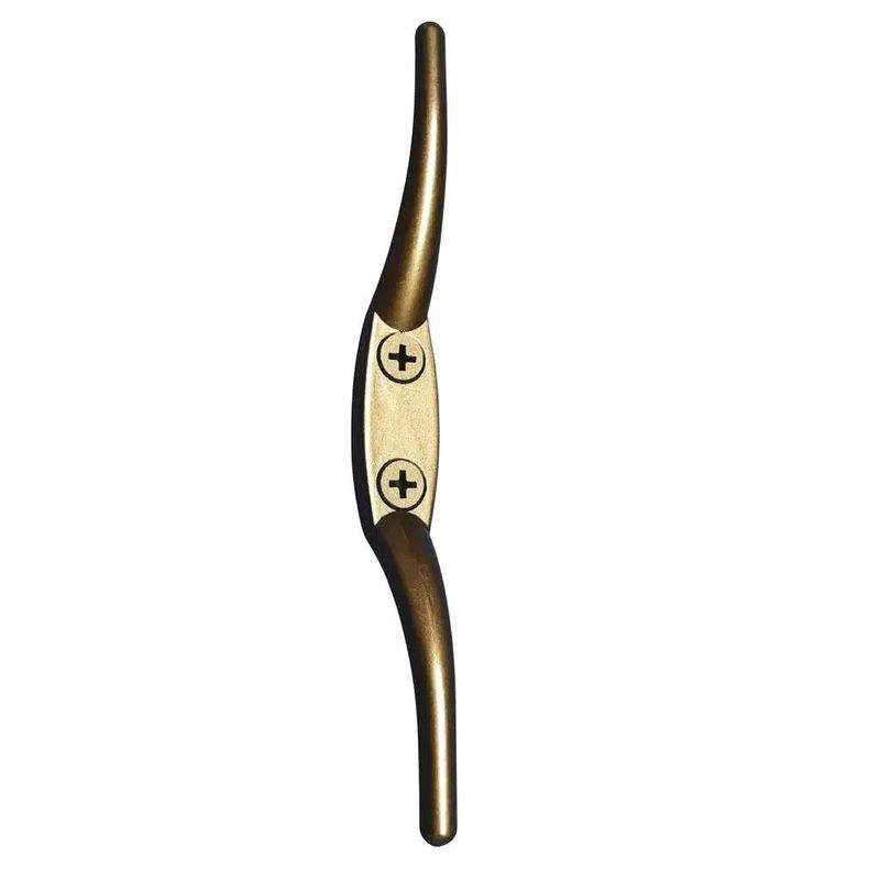 6-inch powder coated rope cleat mounted with matching screws, perfect as a coastal wall hook, drawer pull, or dock decor.