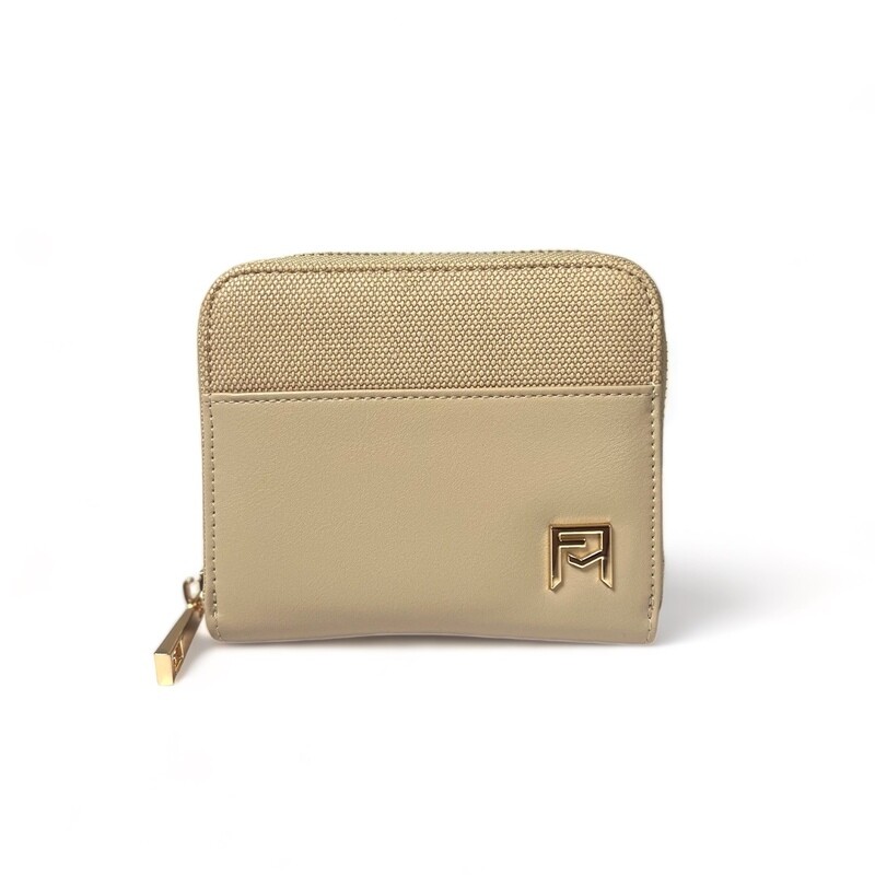 Luxe Portemonnee met rits — Beige