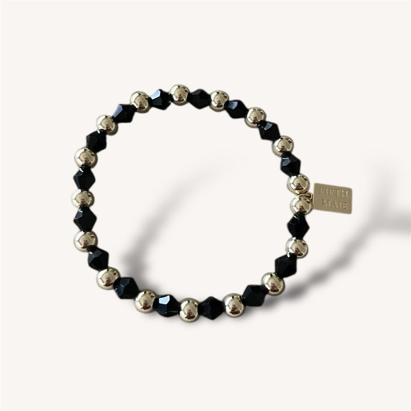 6 mm Armband - Midnight Facet Mix