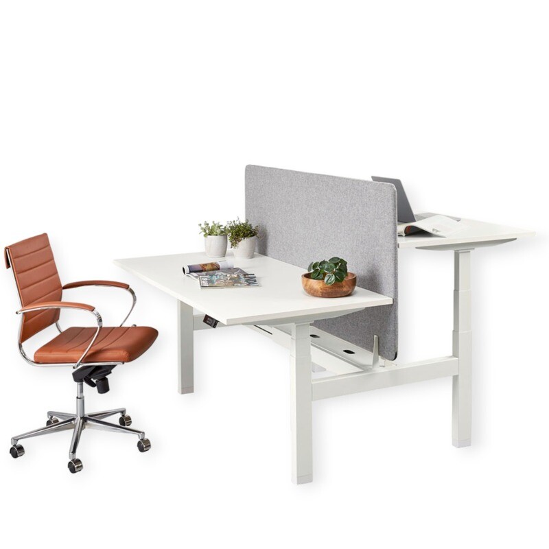 Duo Bench Pro: Elektrisch Verstelbaar Zit/Sta Bureau voor een Ergonomische en Stijlvolle Werkplek