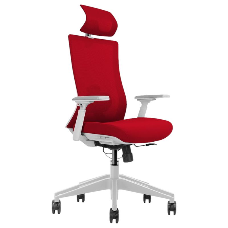 Ergonomische Bureaustoel Vigo met Hoofdsteun - Verstelbaar en NEN 1335-gecertificeerd- kleur Rood