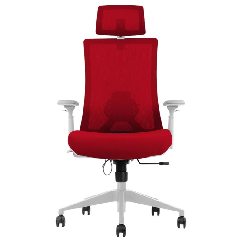 Ergonomische Bureaustoel Vigo met Hoofdsteun - Verstelbaar en NEN 1335-gecertificeerd- kleur Rood