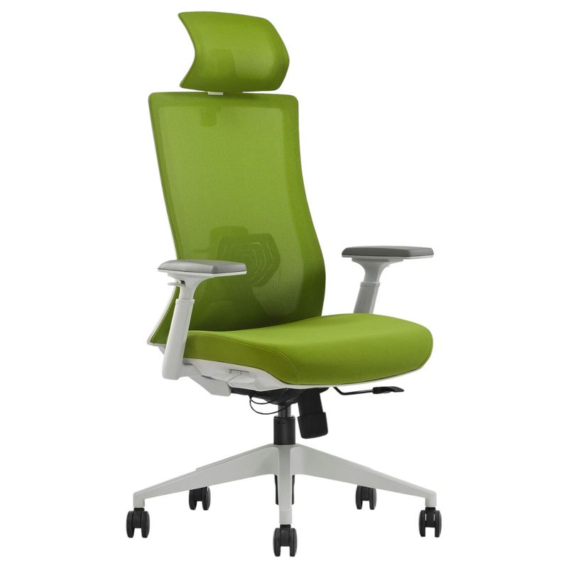 Ergonomische Bureaustoel Vigo met Hoofdsteun - Verstelbaar en NEN 1335-gecertificeerd- kleur Groen