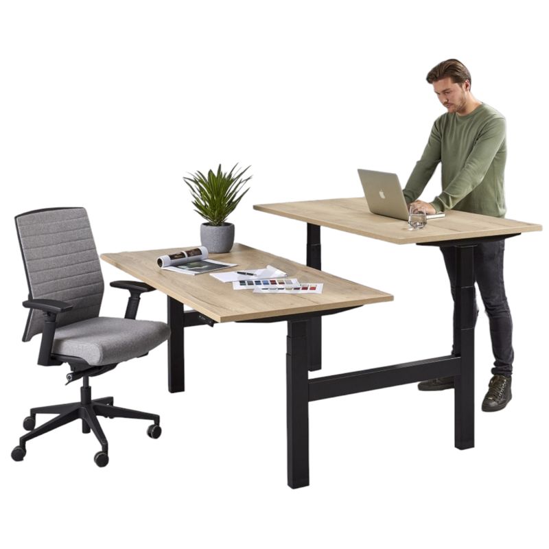 Duo Bench Basic: Elektrisch Verstelbare Zit/Sta Werkplek - De Ultieme Flexibiliteit en Ergonomisch Comfort