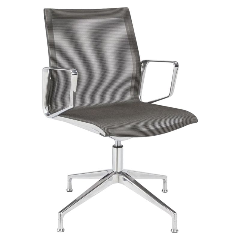 Exclusieve Mesh Zwart Grijs Design Vergaderstoel: Een Synthese van Stijl en Comfort