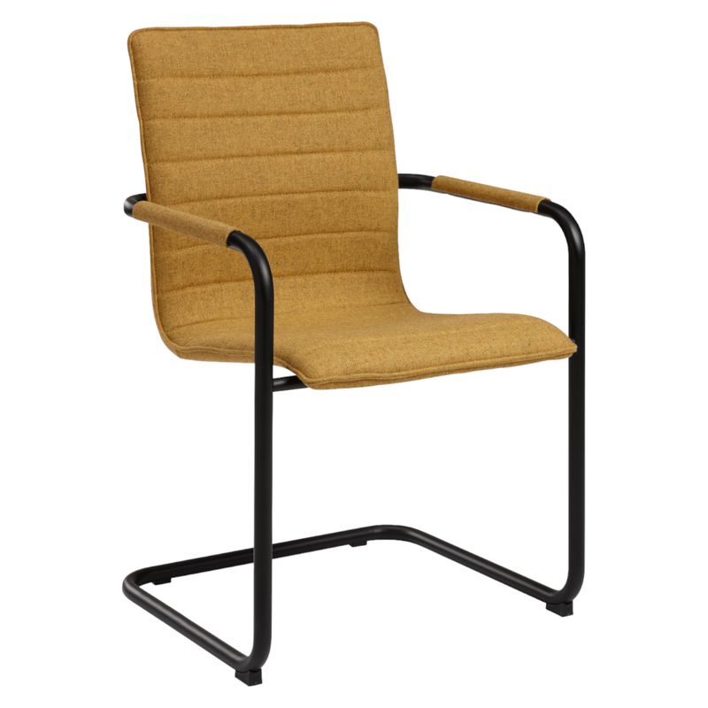 Vergaderstoel 04. Sledemodel. Wolvilt bekleed