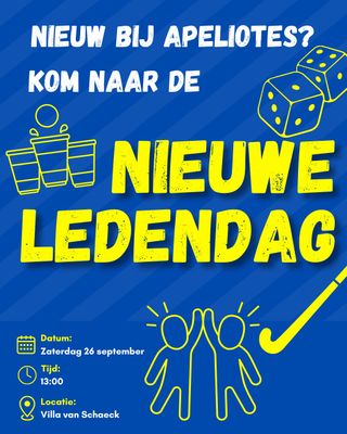 Nieuwe leden dag, 26  september!