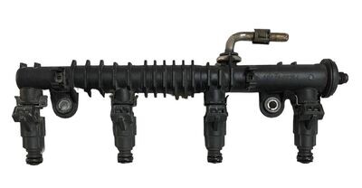 GRUPPO FLAUTO INIEZIONE + INIETTORI OPEL AGILA A 1.2 BENZINA 2003 - 0280151076