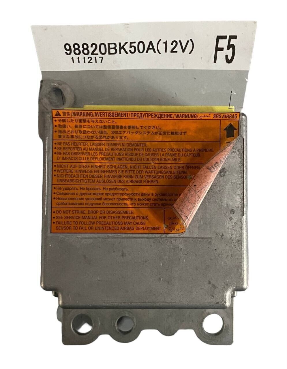 CENTRALINA AIRBAG NISSAN QASHQAI (J10) 2012 - 98820BK50A