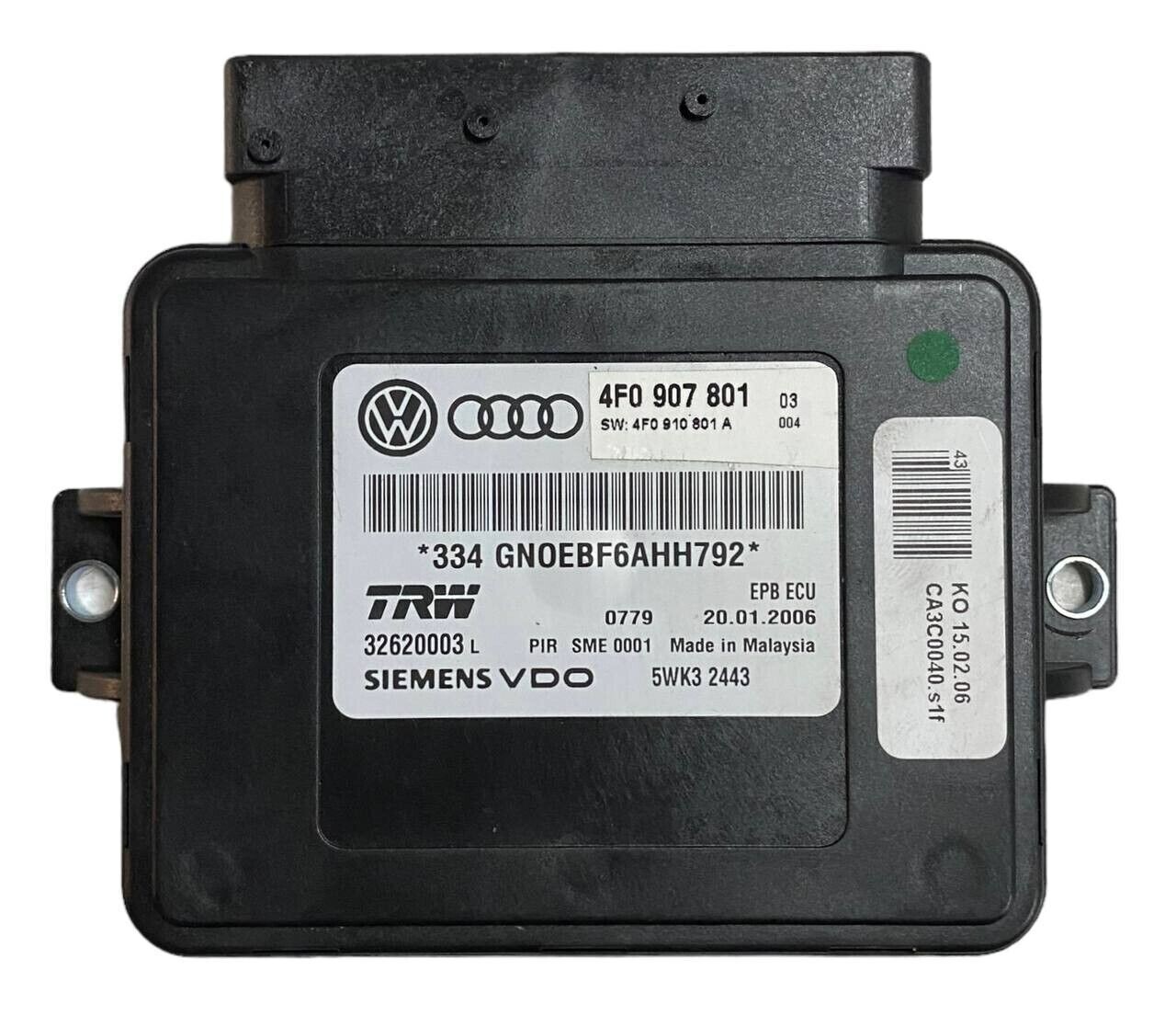 CENTRALINA FRENO DI STAZIONAMENTO AUDI A6 C6 2007 - 4F0907801 - 4F0910801A