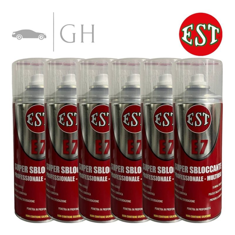 KIT 6 SPRAY LUBRIFICANTE MULTIFUNZIONE SUPER SBLOCCANTE EST E7 (400 ML) - 0951
