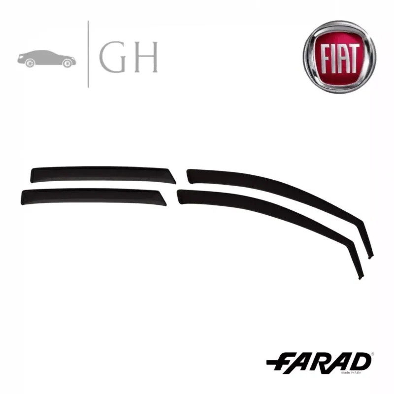 FARAD - SET 4 DEFLETTORI ARIA ANTIVENTO / ANTIPIOGGIA FUME&#39; FIAT PANDA 312 2015 - 1-16.030
