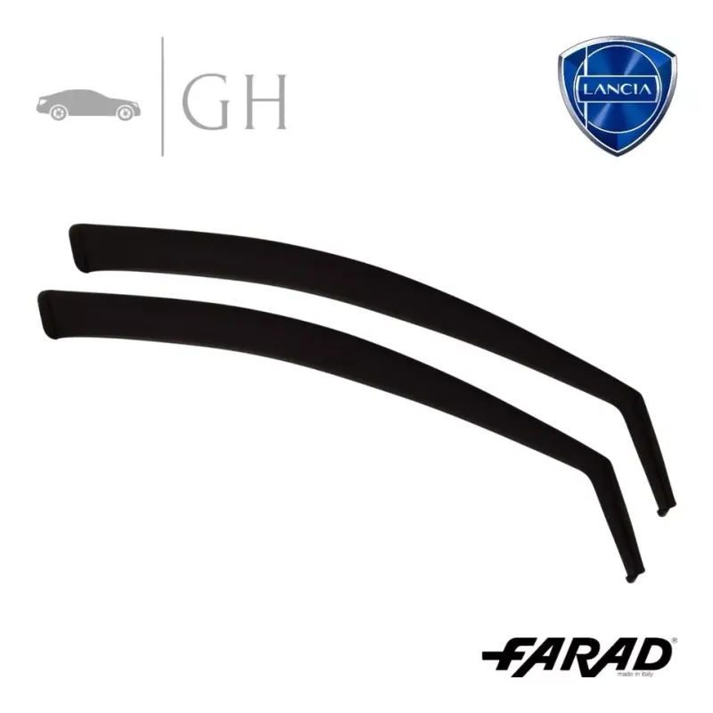 FARAD - SET 2 DEFLETTORI ARIA ANTIVENTO / ANTIPIOGGIA FUME&#39; LANCIA YPSILON 2015 - 1-12.574