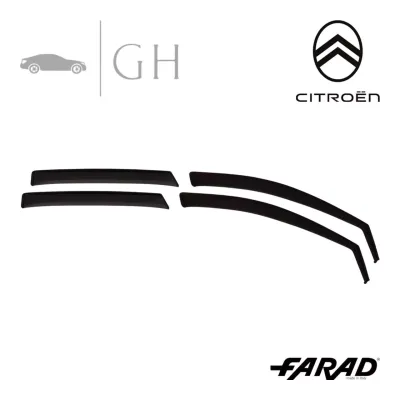 FARAD - SET 4 DEFLETTORI ARIA ANTIVENTO / ANTIPIOGGIA FUME&#39; CITROEN C3 2025 - 1-16.136