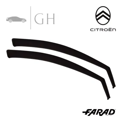 FARAD - SET 2 DEFLETTORI ARIA ANTIVENTO / ANTIPIOGGIA FUME&#39; CITROEN C1 2017 3P - 1-12.613