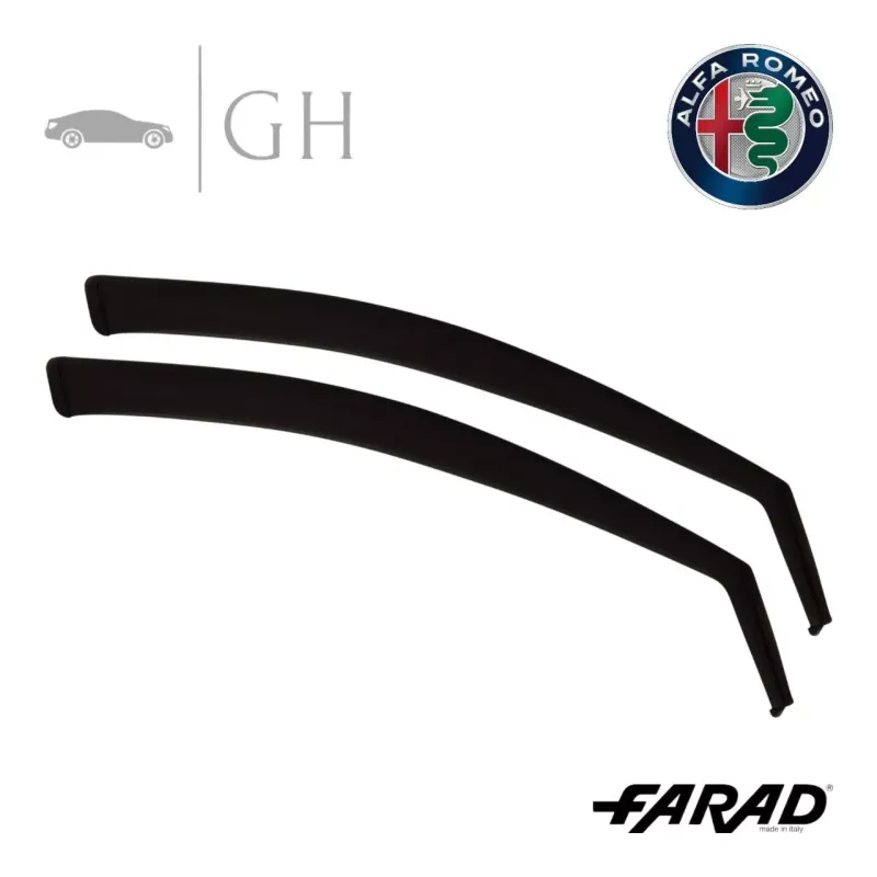 FARAD - SET 2 DEFLETTORI ARIA ANTIVENTO / ANTIPIOGGIA FUME&#39; ALFA ROMEO 159 2008