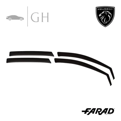 FARAD - SET 4 DEFLETTORI ARIA ANTIVENTO / ANTIPIOGGIA FUME&#39; PEUGEOT 2008 2023 - 1-16.090