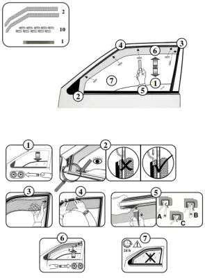 FARAD - SET 2 DEFLETTORI ARIA ANTIVENTO / ANTIPIOGGIA FUME' DACIA DUSTER 2025 - 1-14.249M