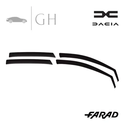 FARAD - SET 4 DEFLETTORI ARIA ANTIVENTO / ANTIPIOGGIA FUME&#39; DACIA DUSTER 2025 - 1-17.099