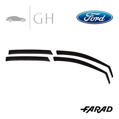 FARAD - SET 4 DEFLETTORI ARIA ANTIVENTO / ANTIPIOGGIA FUME&#39; FORD FIESTA VI 2012 - 1-16.034