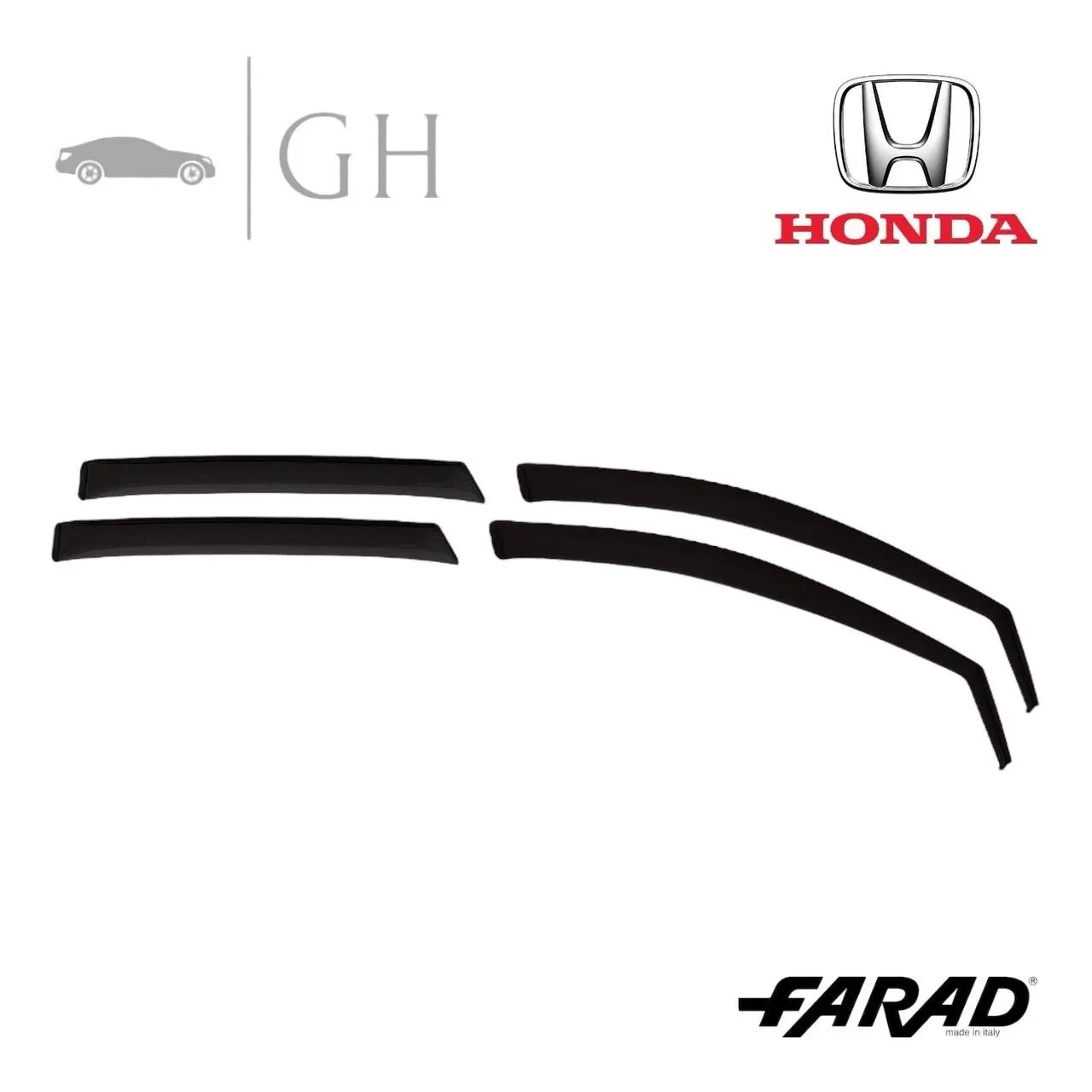 FARAD - SET 4 DEFLETTORI ARIA ANTIVENTO / ANTIPIOGGIA FUME&#39; HONDA CR-V (IV) 2015 - 1-17.035