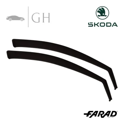 FARAD - SET 2 DEFLETTORI ARIA ANTIVENTO / ANTIPIOGGIA FUME&#39; SKODA ENYAQ 2022 - 1-12.813