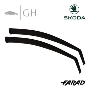 FARAD - SET 2 DEFLETTORI ARIA ANTIVENTO / ANTIPIOGGIA FUME&#39; SKODA OCTAVIA 2022 - 1-12.782