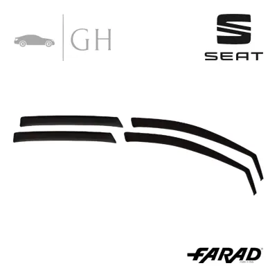 FARAD - SET 4 DEFLETTORI ARIA ANTIVENTO / ANTIPIOGGIA FUME&#39; SEAT LEON (IV) 2022 - 1-16.096