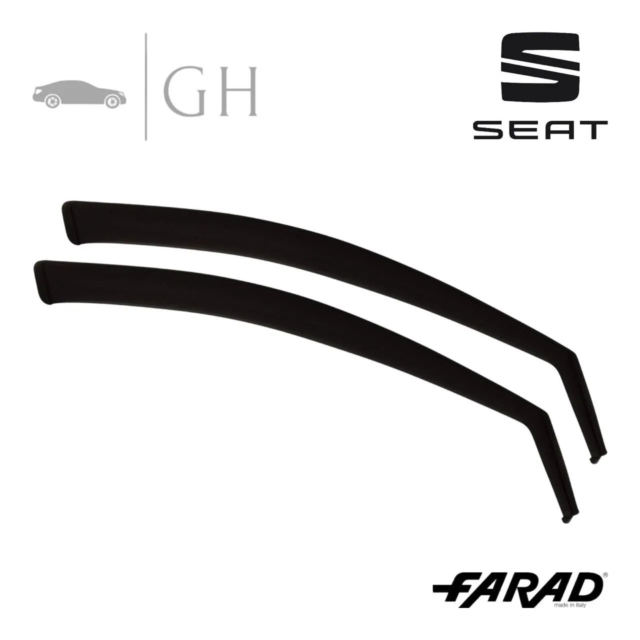 FARAD - SET 2 DEFLETTORI ARIA ANTIVENTO / ANTIPIOGGIA FUME&#39; SEAT TARRACO 2020 - 1-14.188M