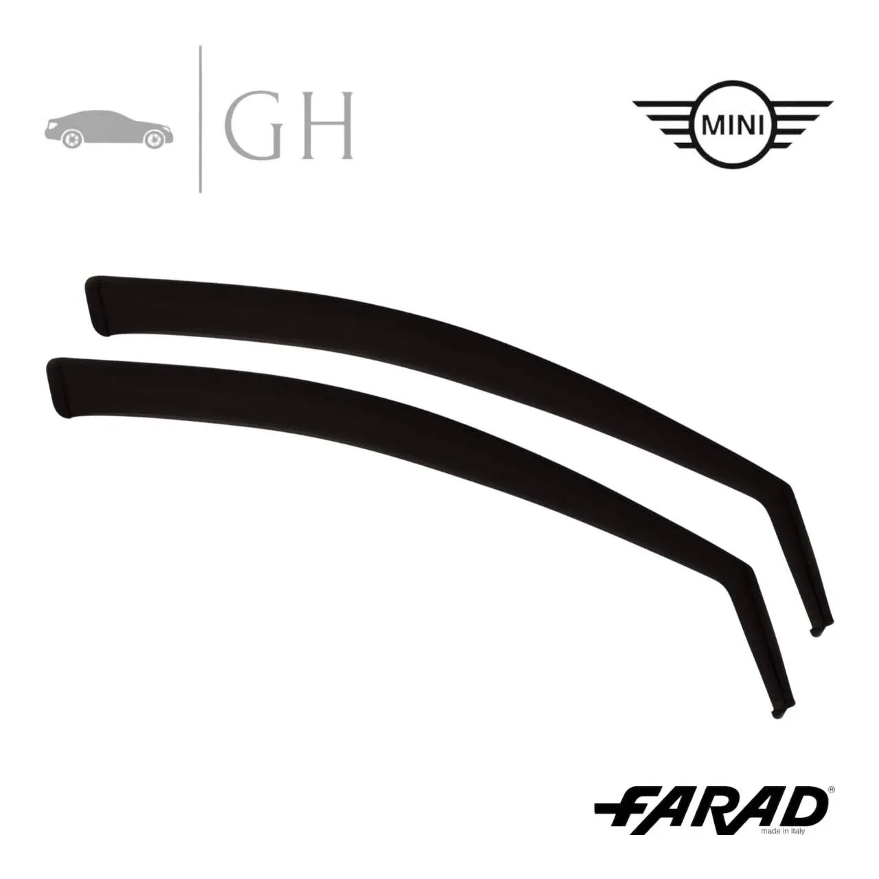 FARAD - SET 2 DEFLETTORI ARIA ANTIVENTO / ANTIPIOGGIA FUME&#39; MINI COUNTRYMAN 2024 - 1-12.867