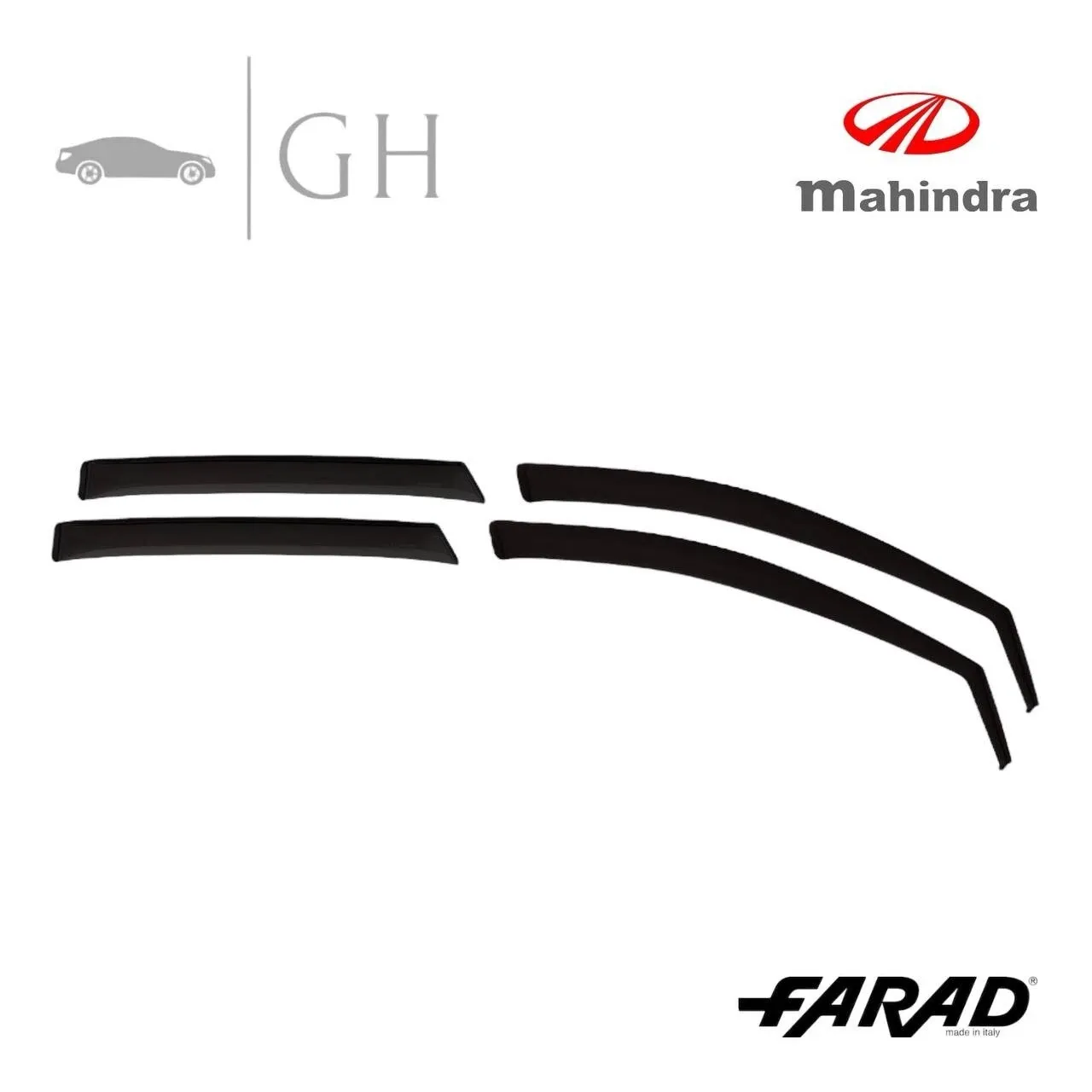 FARAD - SET 4 DEFLETTORI ARIA ANTIVENTO / ANTIPIOGGIA FUME&#39; MAHINDRA XUV700 2022 - 1-17.040