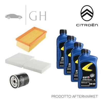 ECONOMY - KIT TAGLIANDO 3 FILTRI + 4 LT OLIO 5W30 CITROEN C3 (II) 1.2 BENZINA