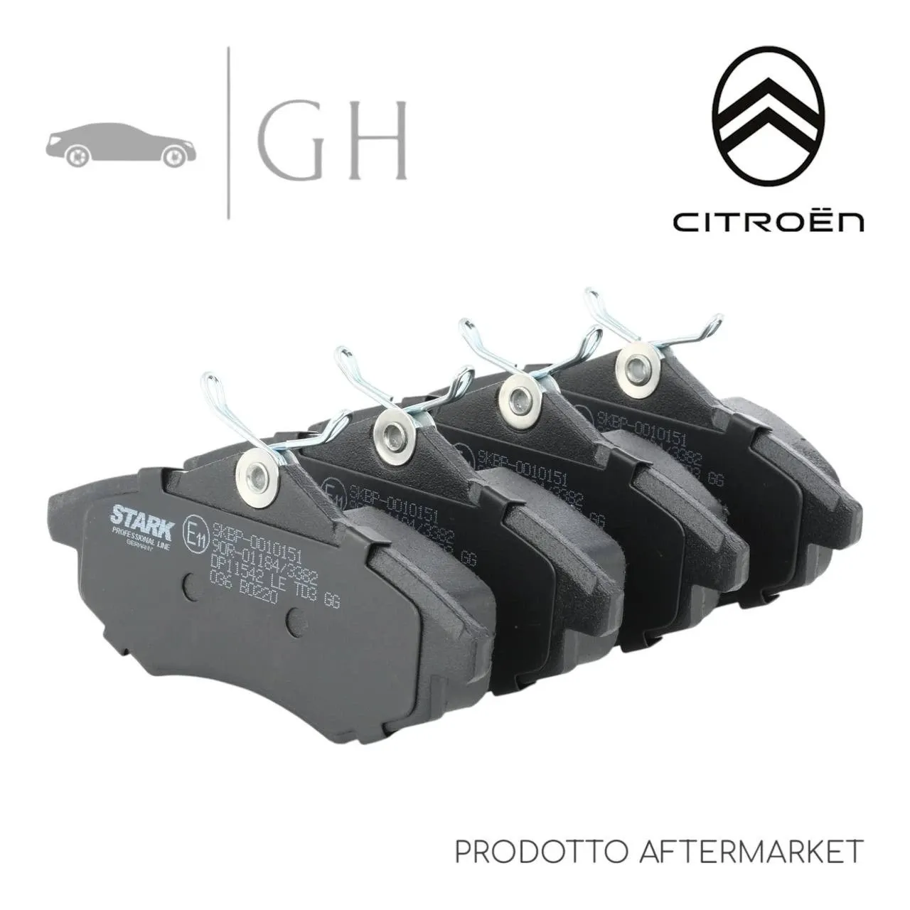 LPR - KIT PASTIGLIE / PATTINI / PASTICCHE FRENO ANTERIORI CITROEN C2 - 05P805