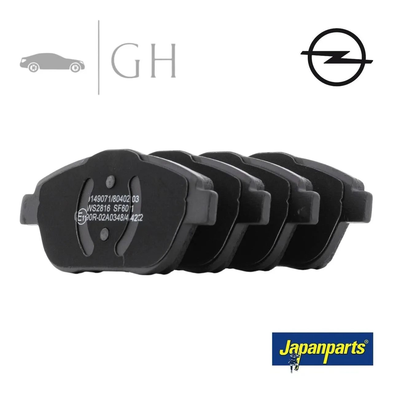 JAPANPARTS - KIT PASTIGLIE / PATTINI / PASTICCHE FRENO ANT OPEL CORSA F - PA0608AF