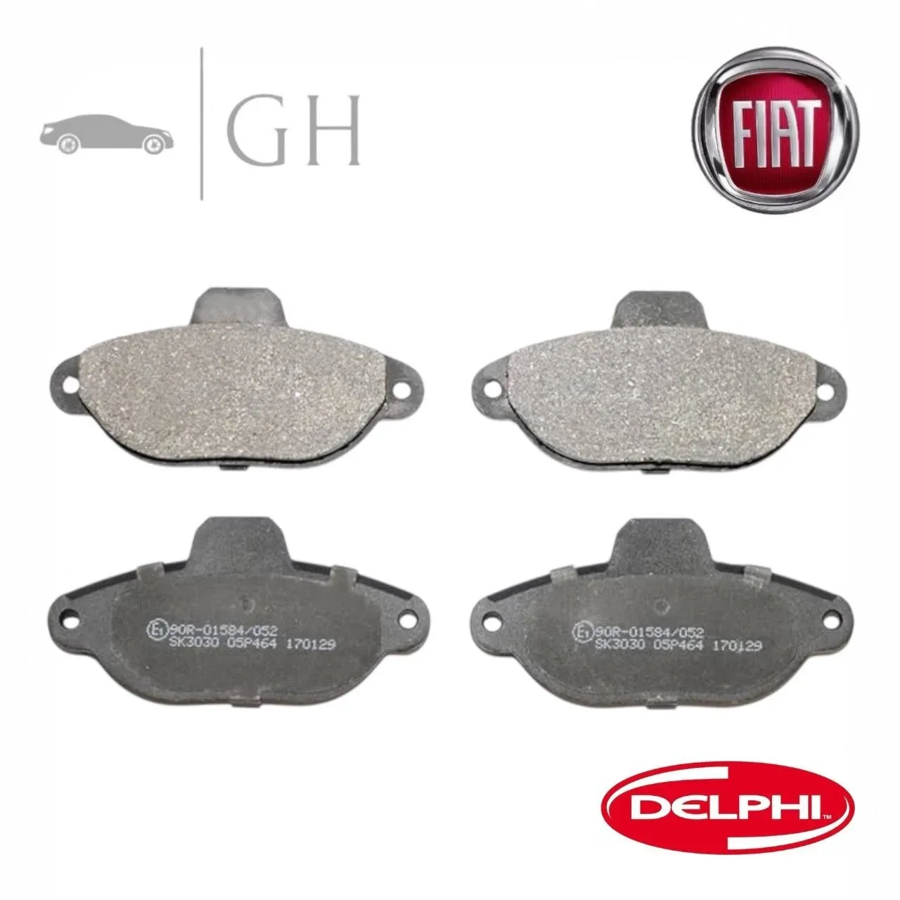 DELPHI - KIT PASTIGLIE / PATTINI / PASTICCHE FRENO ANT FIAT PUNTO (188) 1.2 B - LP851