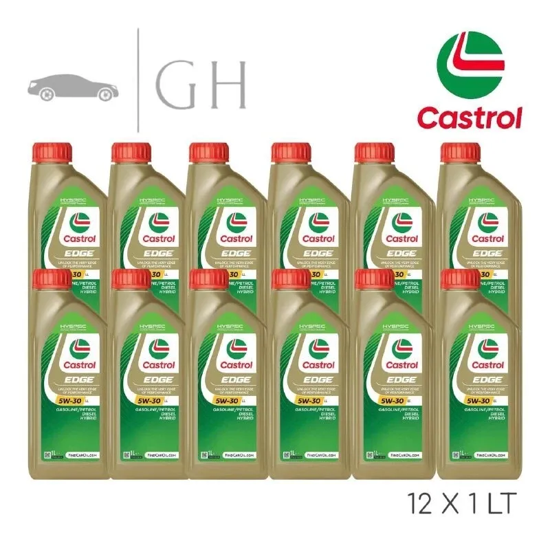 CASTROL - 12 LT / LITRI OLIO MOTORE AUTO 5W30 EDGE LL LONGLIFE - BENZINA /DIESEL