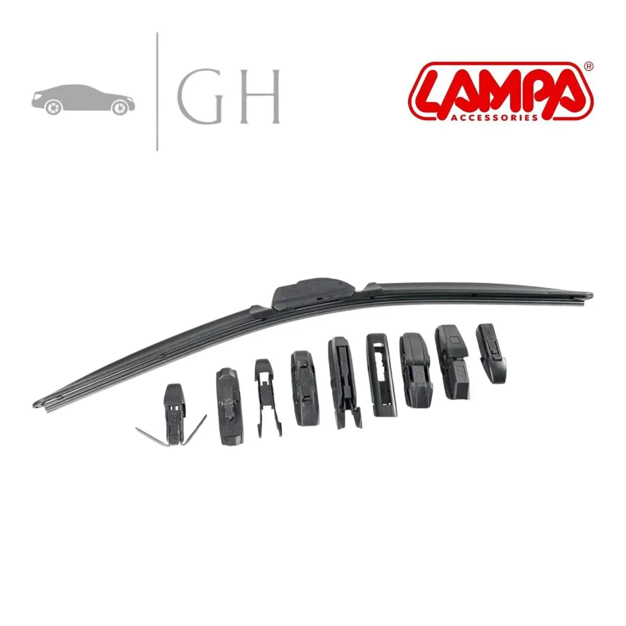 LAMPA - SPAZZOLA TERGICRISTALLO IN GOMMA ANT. UNIVERSALE 70 CM (MULTIATTACCO)