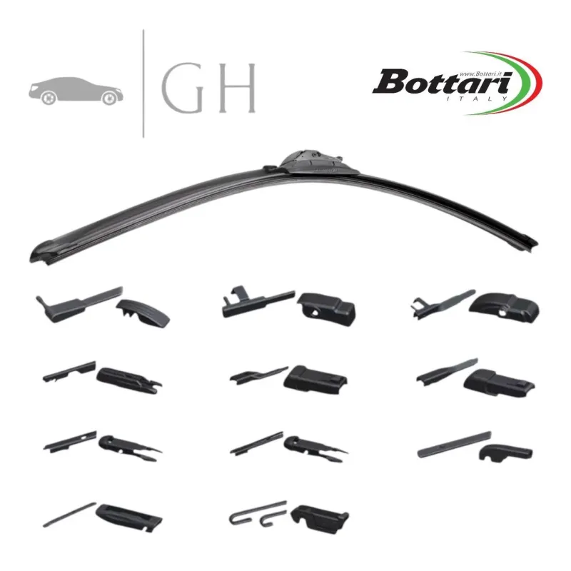 BOTTARI - SPAZZOLA TERGICRISTALLO IN GOMMA ANT. UNIVERSALE 65 CM / 26&quot; (MULTIATTACCO)