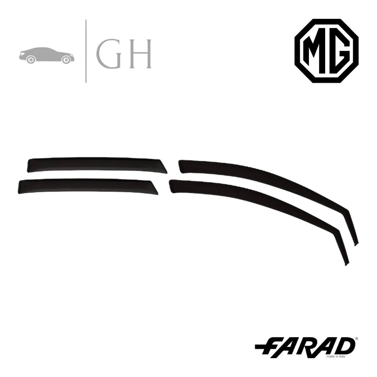 FARAD - SET 4 DEFLETTORI ARIA ANTIVENTO /ANTIPIOGGIA FUME&#39; MG 3 (III) - 1-16.134