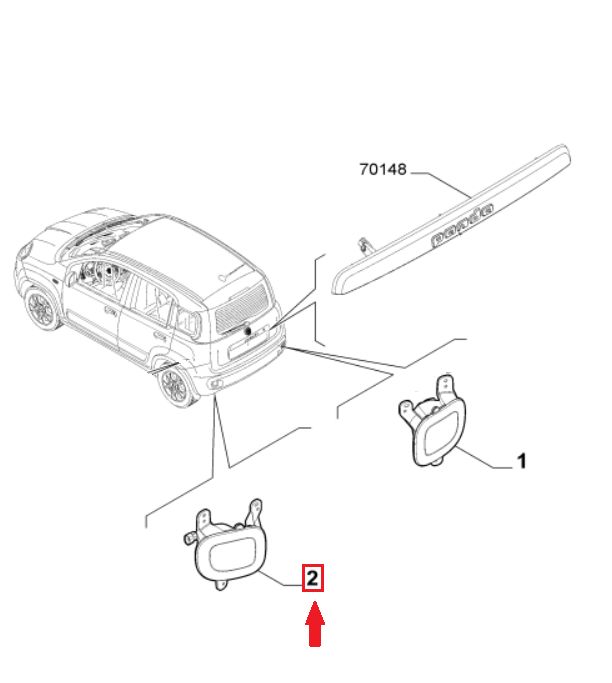 RETRONEBBIA / FANALE GRUPPO OTTICO POST. SX FIAT PANDA 312 / 319 2015 - 51848138